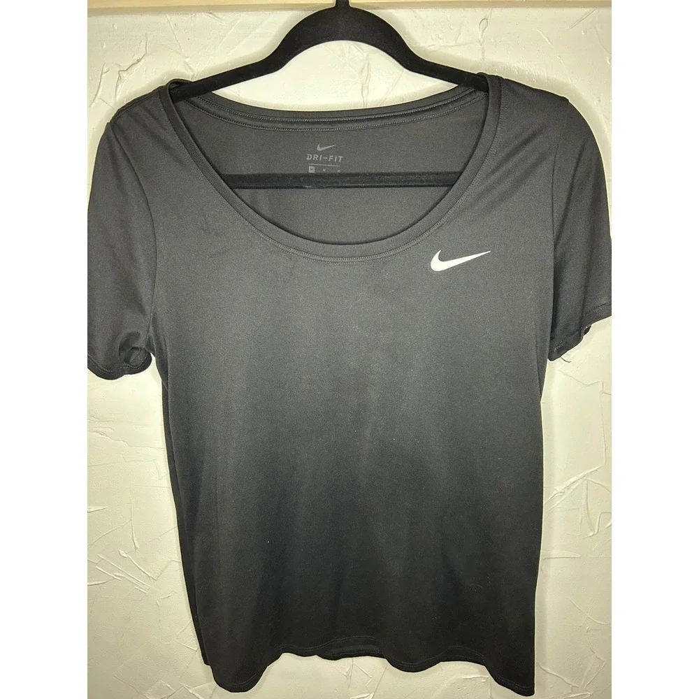 Nike Dri-FIT Black Short Sleeve Athletic T-Shirt Top